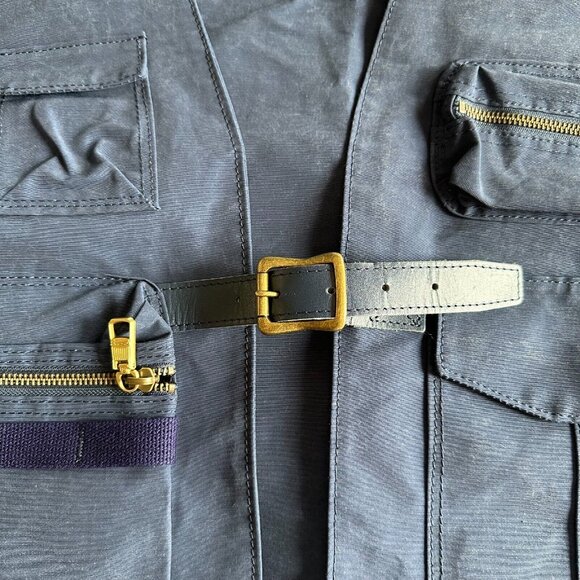 AS2OV Navy Blue Shrink Nylon Camping Vest - No. 011900 - Made in Japan - OS - Picture 5 of 6